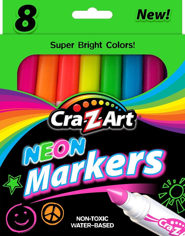 Crayme, - milk様、Crayme, Cra-z-art Broadline Markers - Neon 8 Count Cra-Z-Art 8-Count